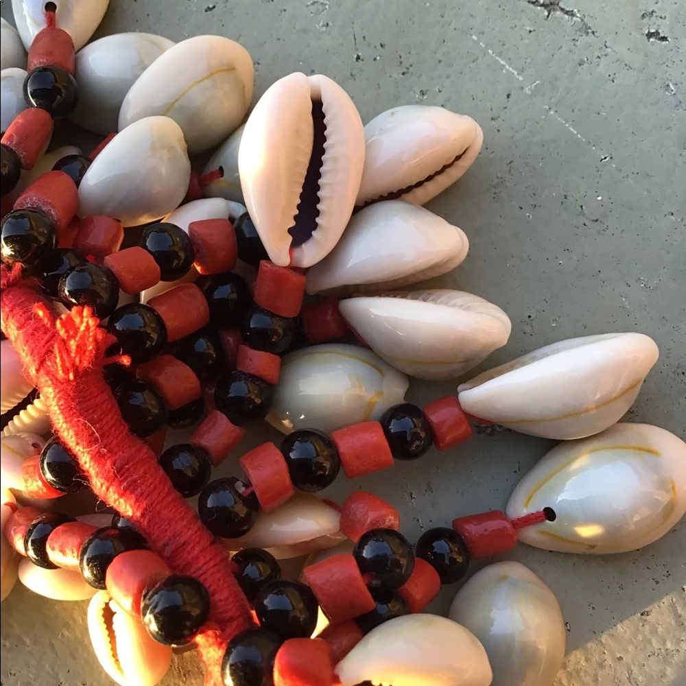 Cowrie seashell necklace